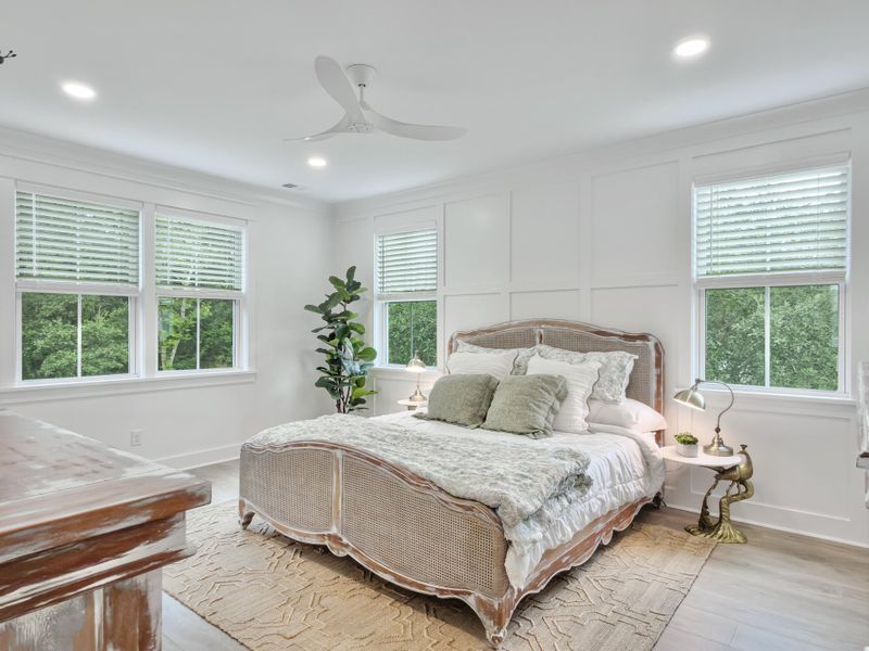 Furnished interior view inside a new home in Overlook at Copahee Sound, Awendaw (Image 53).