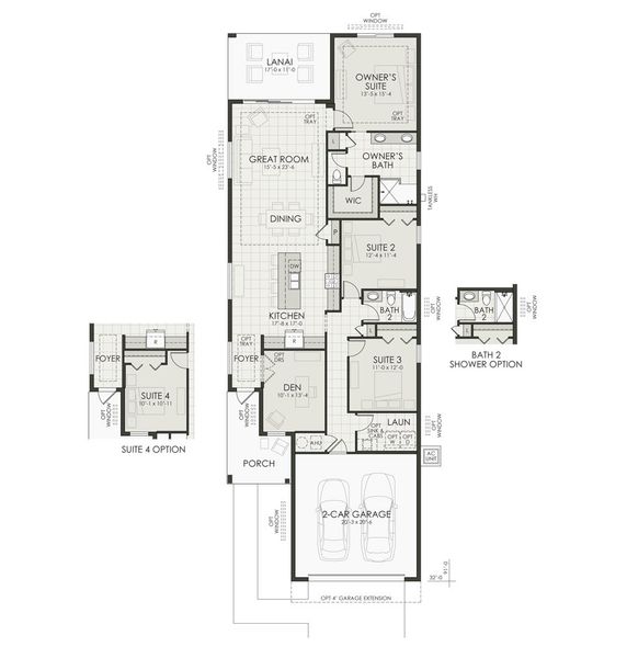 2D floor plan layout for the Regatta by Homes by Towne in Shellstone at Waterside, Sarasota, FL (Image 6).
