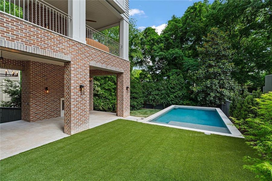 Exterior details and patio area of a home in , Atlanta (Image 4). Exterior details and patio area of a home in , Atlanta (Image 4).