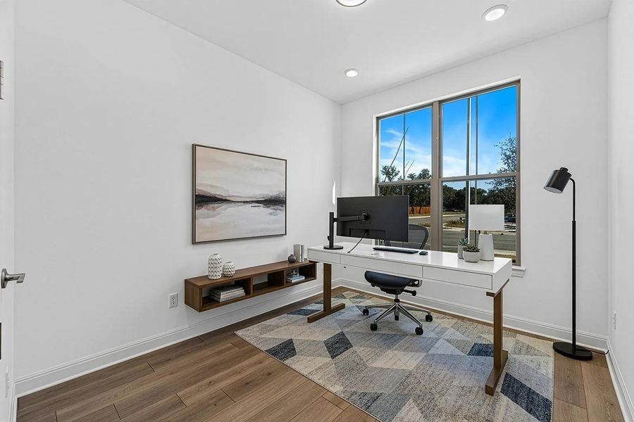 Furnished interior view inside a new home in Parmer Ranch 60, Georgetown (Image 4).