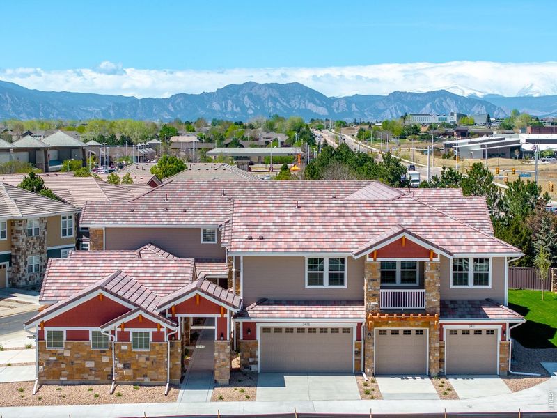 Front exterior of a new home in , Broomfield, CO, highlighting curb appeal (Image 20). Front exterior of a new home in , Broomfield, CO, highlighting curb appeal (Image 20).