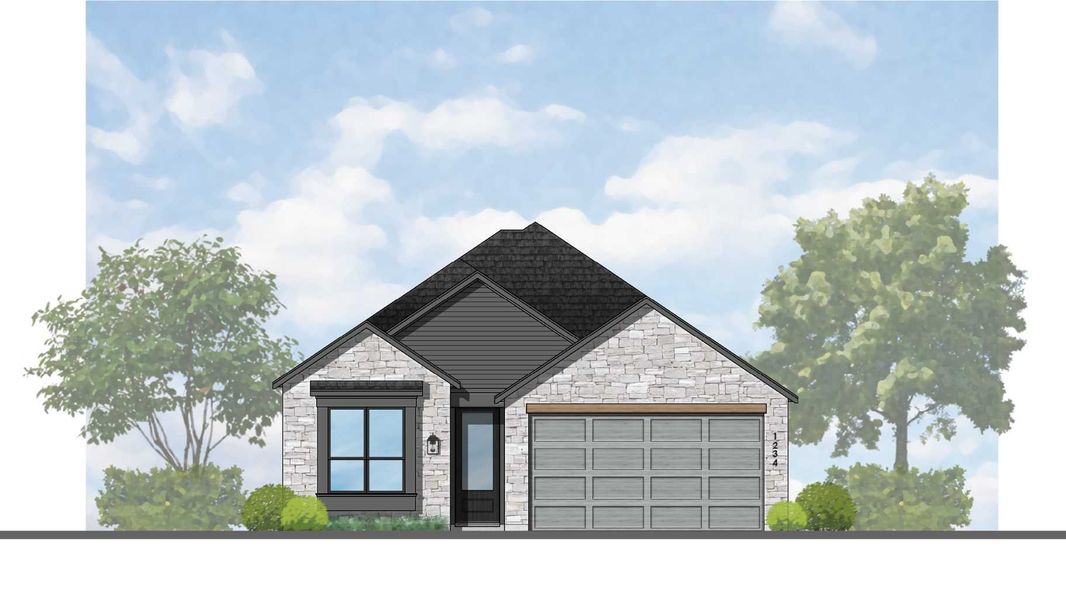 Representative rendering of the exterior for the Continental Plan by Highland Homes (Image 4).