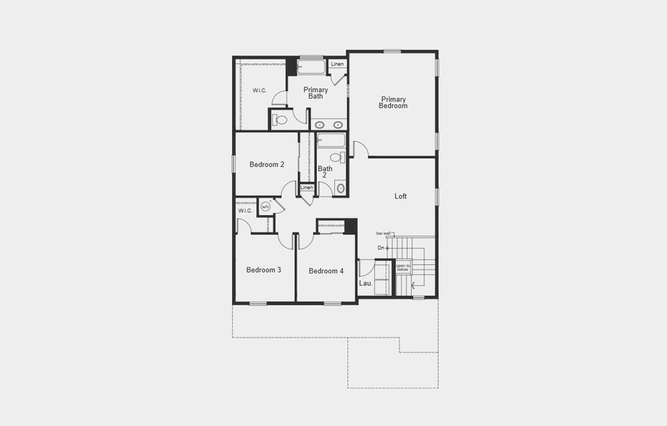 2D floor plan layout for the 2502 by KB Home in Legato, Commerce City, CO (Image 8).