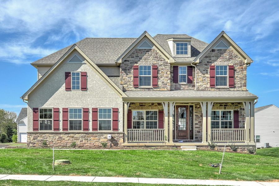 Representative exterior photo of a completed home built from the Parker by Keystone Custom Homes in Windermere Farms, Waxhaw, NC (Image 14).