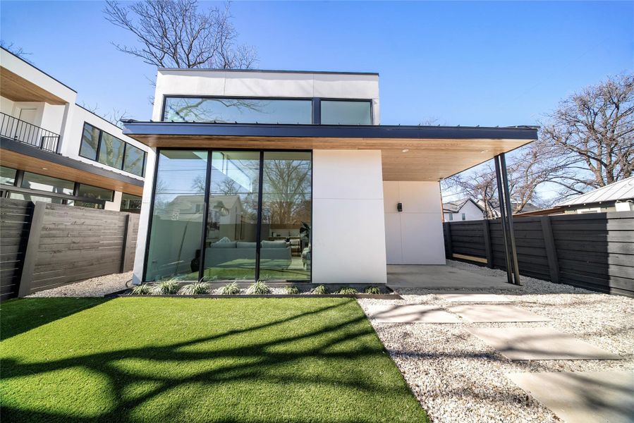 Exterior details and patio area of a home in , Austin (Image 22).