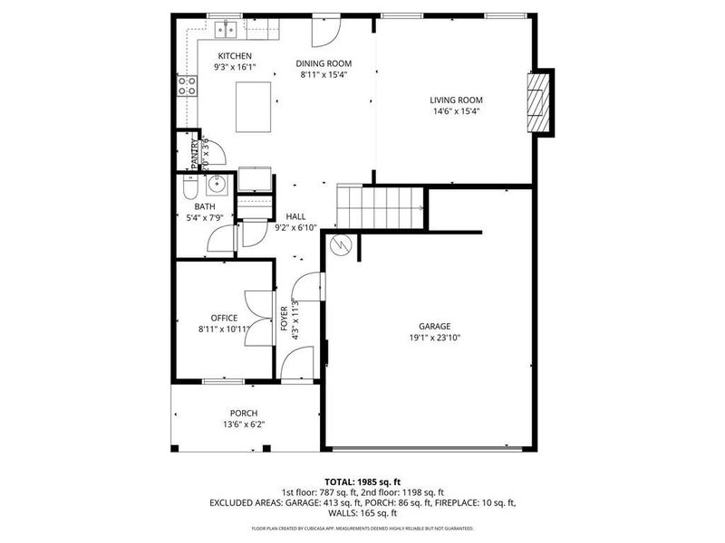 2D floor plan layout of this home in Morgan Landing, Carrollton, GA (Image 5).