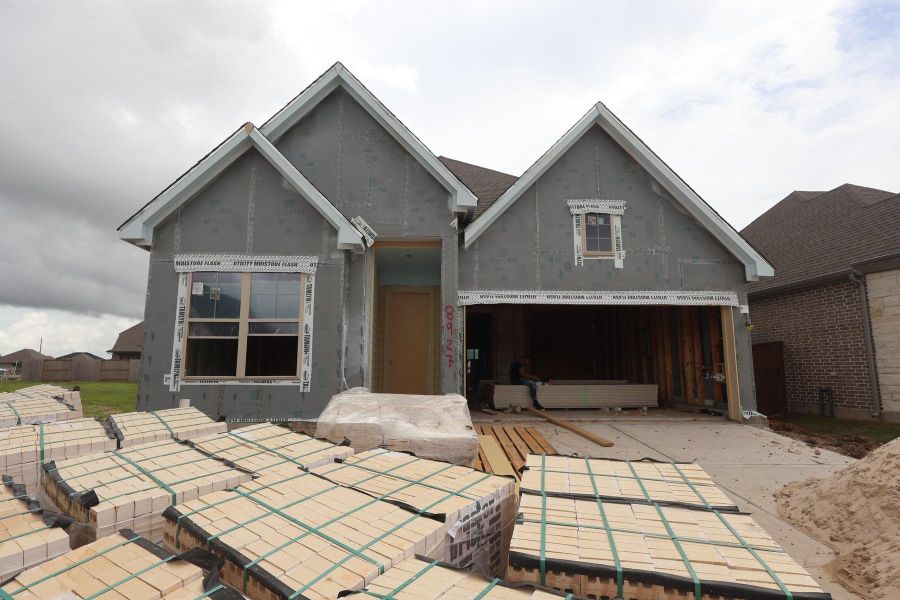 In-progress construction of a new home in Meridiana - Terrace Collection, Manvel, TX (Image 11). In-progress construction of a new home in Meridiana - Terrace Collection, Manvel, TX (Image 11).