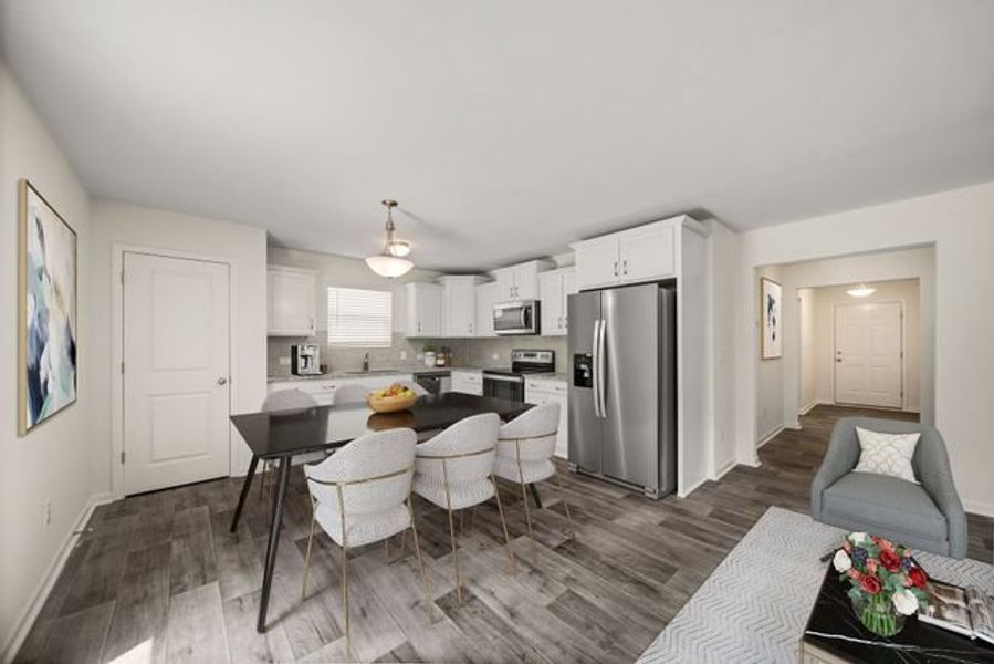 Representative furnished interior of a home built from the Flint by True Homes in The Glenns II, Wingate (Image 2).