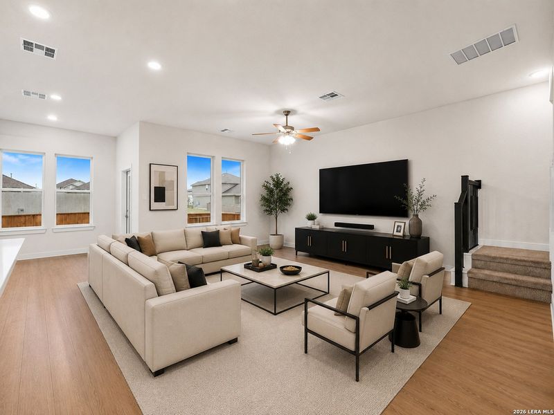 Furnished interior view inside a new home in Morgan Meadows, San Antonio (Image 9). Furnished interior view inside a new home in Morgan Meadows, San Antonio (Image 9).