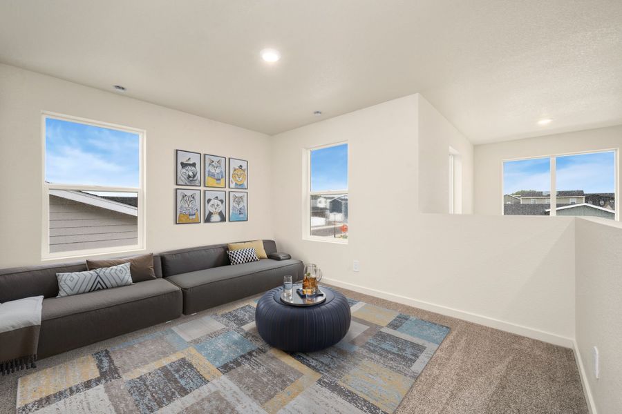 Representative furnished interior of a home built from the Welby by Baessler Homes in Hudson Hills, Hudson (Image 12). Representative furnished interior of a home built from the Welby by Baessler Homes in Hudson Hills, Hudson (Image 12).