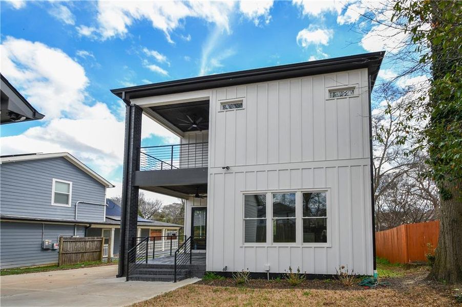 Exterior details and patio area of a home in , Atlanta (Image 28).