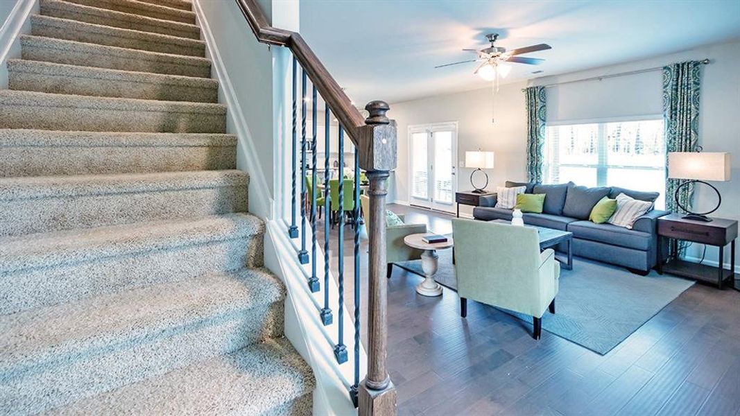 Furnished interior view inside a new home in Bridle Creek, Locust Grove (Image 24). Furnished interior view inside a new home in Bridle Creek, Locust Grove (Image 24).