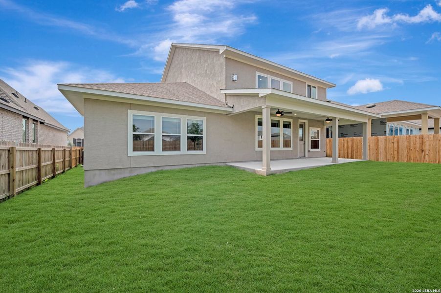 Exterior details and patio area of a home in Davis Ranch 60', San Antonio (Image 26). Exterior details and patio area of a home in Davis Ranch 60', San Antonio (Image 26).