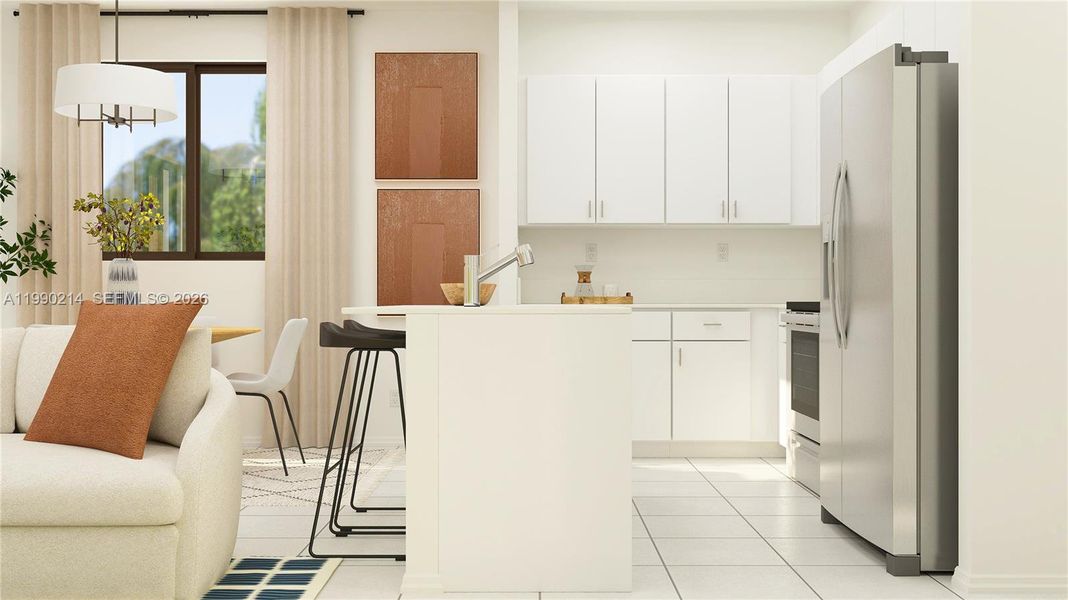 Furnished interior view inside a new home in Luminara, Miami (Image 3).