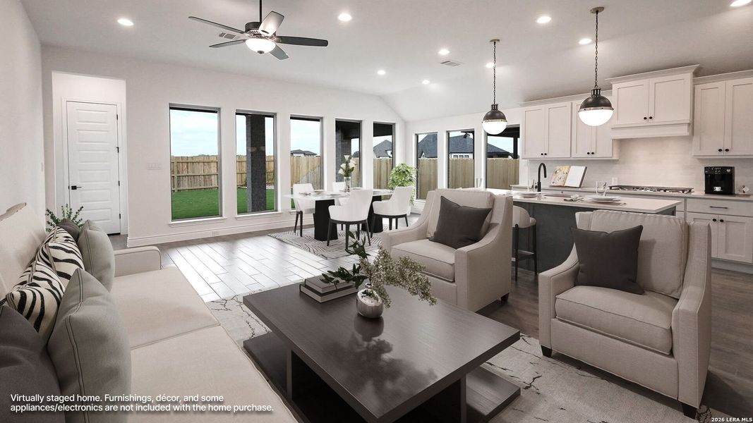 Furnished interior view inside a new home in Legacy at Lake Dunlap, New Braunfels (Image 11).