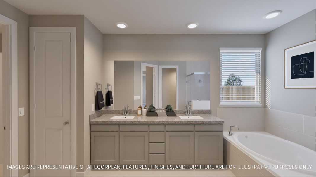 Furnished interior view inside a new home in Emberly  45', Beasley (Image 8).