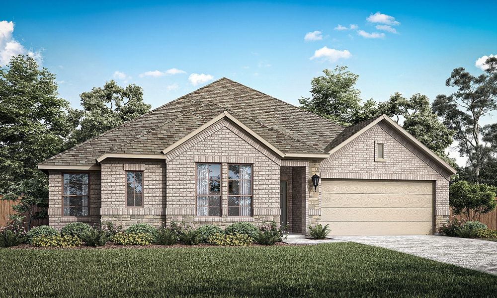 Representative exterior photo of a completed home built from the Westlake II by Pacesetter Homes in Leonard Trails, Anna, TX (Image 2). Representative exterior photo of a completed home built from the Westlake II by Pacesetter Homes in Leonard Trails, Anna, TX (Image 2).