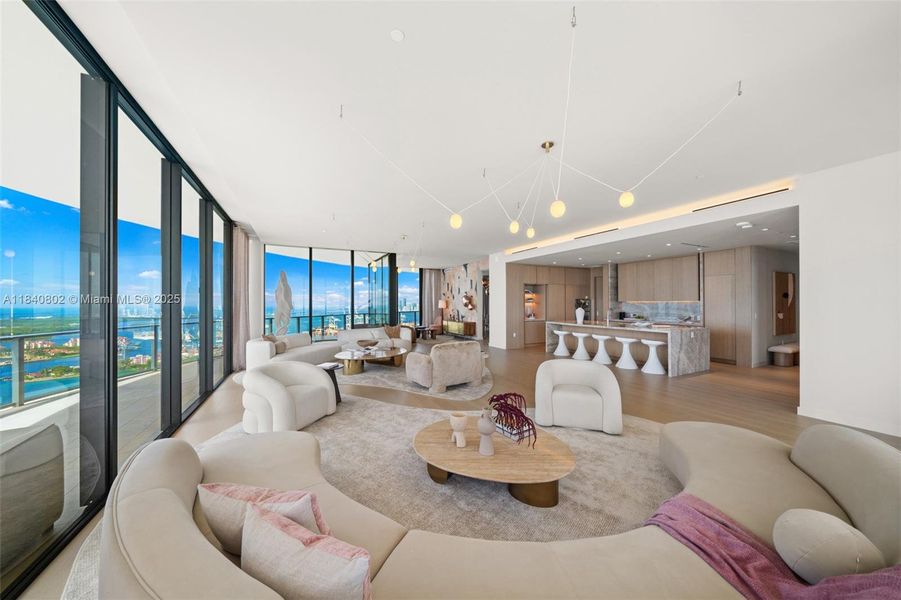 Furnished interior view inside a new home in , Miami Beach (Image 67).