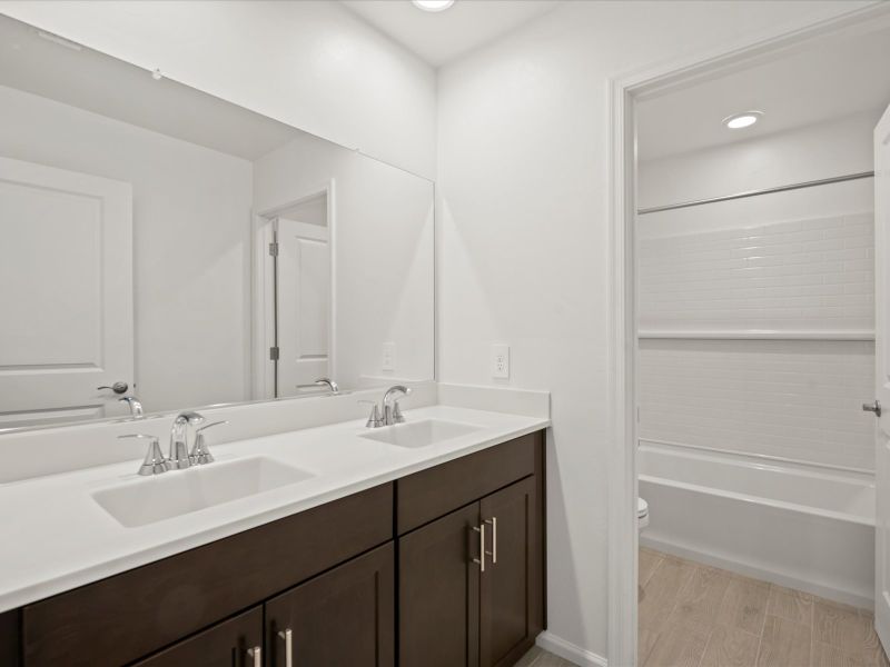 Furnished interior view inside a new home in Sunset Crest - Premier Series, Tucson (Image 5). Furnished interior view inside a new home in Sunset Crest - Premier Series, Tucson (Image 5).