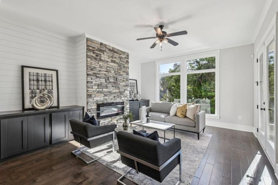 Furnished interior view inside a new home in , Atlanta (Image 15). Furnished interior view inside a new home in , Atlanta (Image 15).