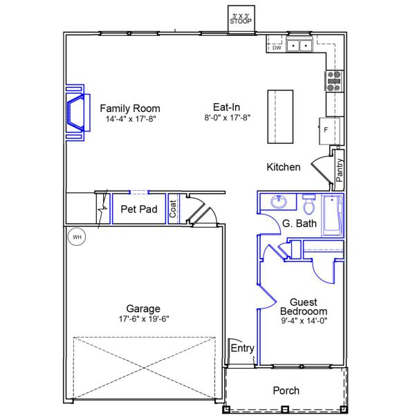 2D floor plan layout of this home in Ellington, Elgin, SC (Image 2). 2D floor plan layout of this home in Ellington, Elgin, SC (Image 2).
