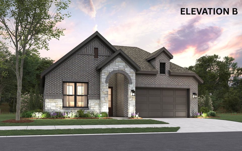 Representative exterior photo of a completed home built from the Nash by Cambridge Homes in Ribbonwood, Aubrey, TX (Image 17).