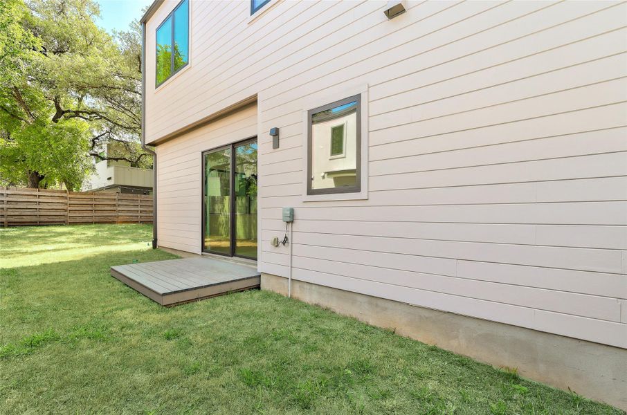 Exterior details and patio area of a home in , Austin (Image 3).