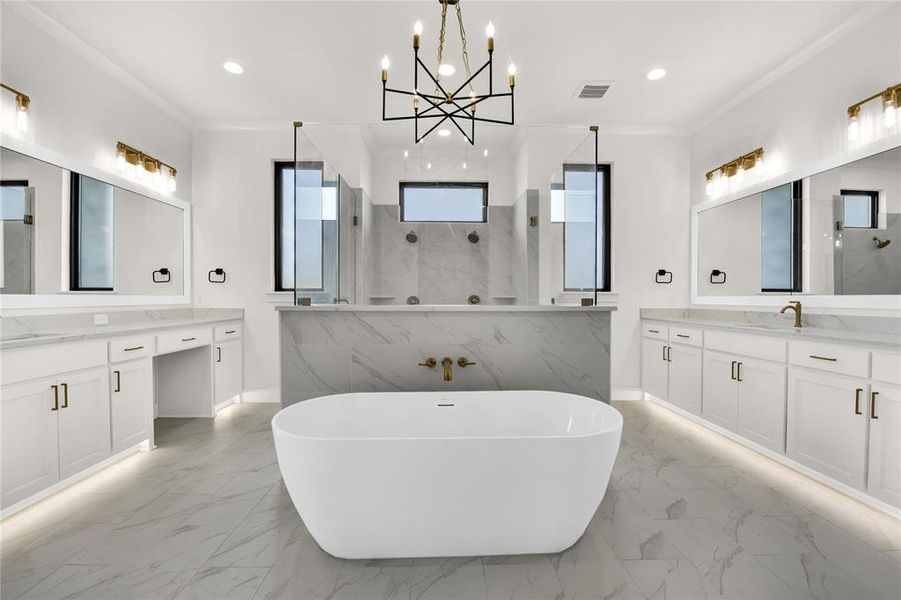 Furnished interior view inside a new home in , Aledo (Image 9).