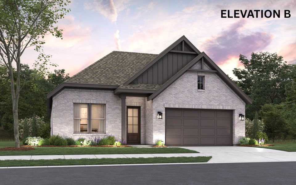 Representative exterior photo of a completed home built from the Finley by Cambridge Homes in Ribbonwood, Aubrey, TX (Image 19).