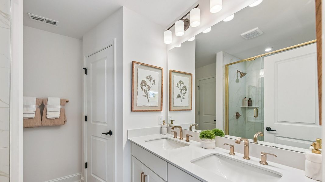 The Rochester Plan by DRB Homes in Odell Park, Charlotte NC - Primary Bathroom
