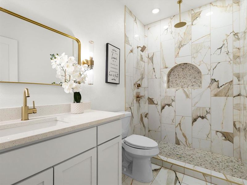 Furnished interior view inside a new home in , Fort Worth (Image 10).