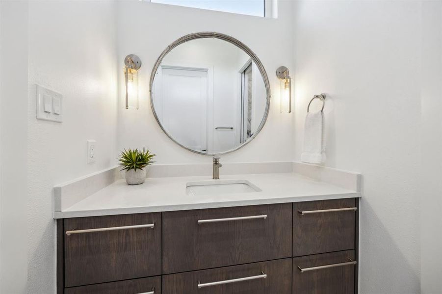 Guest bedroom located upstairs with walk in closet and jack and jill bathroom. Guest bedroom located upstairs with walk in closet and jack and jill bathroom.