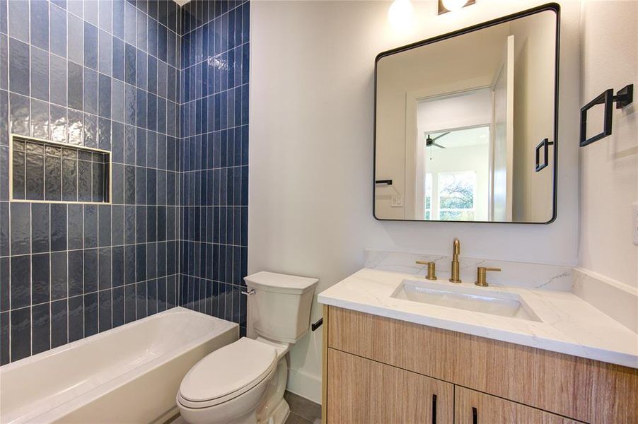 *Previous Jain & Company construction. Guest bathroom finishes will be similar to this at Fox Street Grove.