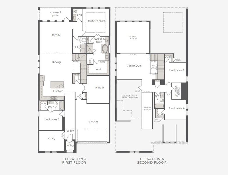 2D floor plan layout for the Sophie by Normandy Homes in Cross Creek Meadows 55' & 60' Series, Celina, TX (Image 3). 2D floor plan layout for the Sophie by Normandy Homes in Cross Creek Meadows 55' & 60' Series, Celina, TX (Image 3).