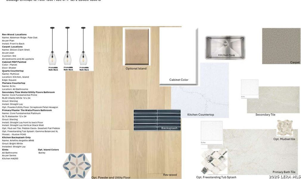 Sample of building materials used in homes in Mayfair, New Braunfels (Image 4).