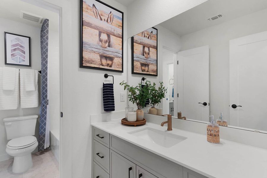 Furnished interior view inside a new home in Lariat, Liberty Hill (Image 18).