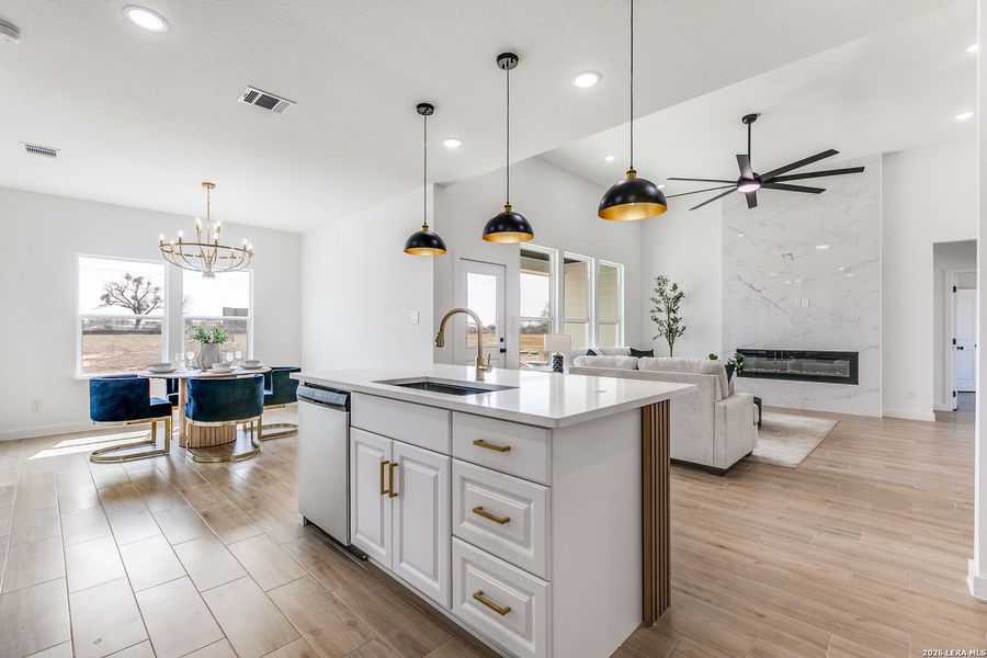 Furnished interior view inside a new home in , Atascosa (Image 12).