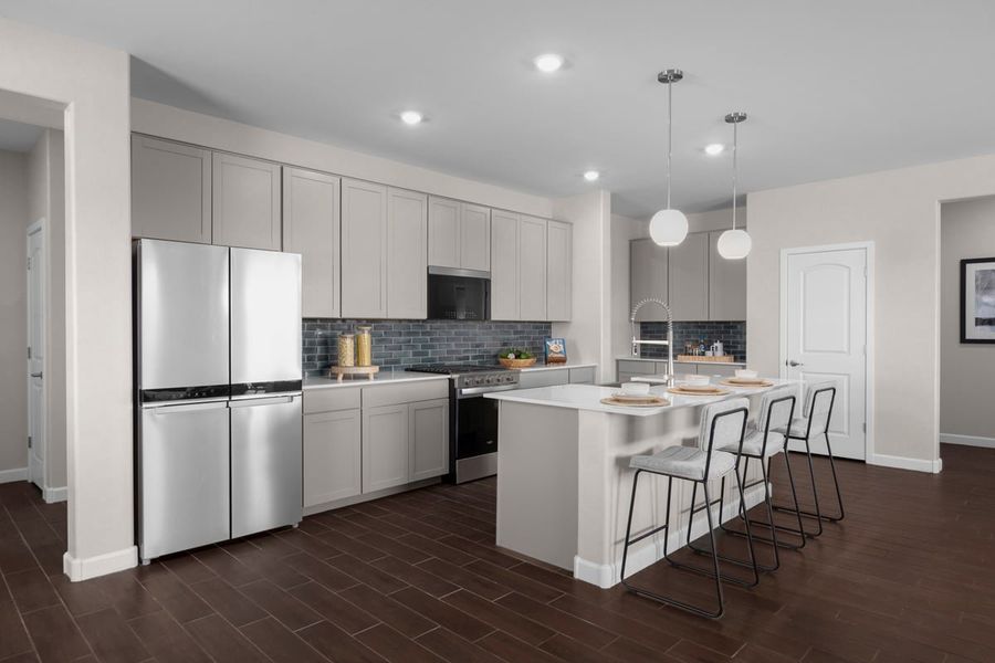 Representative furnished interior of a home built from the 2013 Modeled by KB Home in Mirador Ridge Skies, Tucson (Image 7). Representative furnished interior of a home built from the 2013 Modeled by KB Home in Mirador Ridge Skies, Tucson (Image 7).