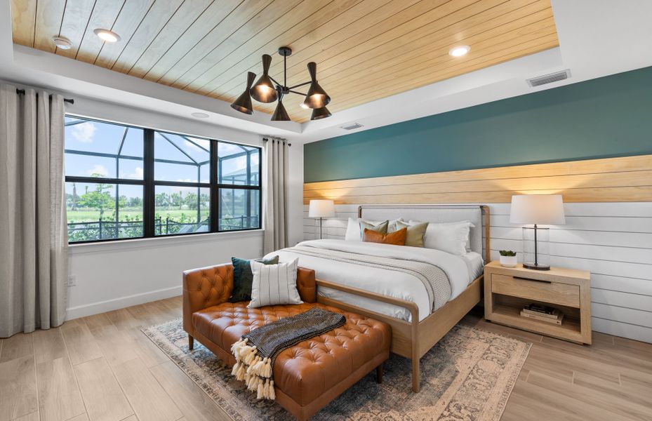 Owner's bedroom with large windows for natural light, great feature in a new home