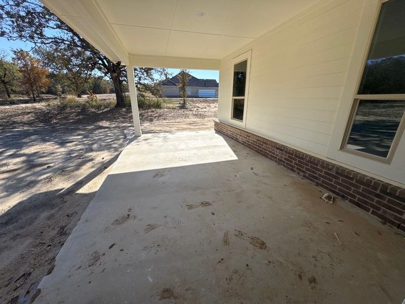 Exterior details and patio area of a home in Oak Grove Addition, Springtown (Image 2). Exterior details and patio area of a home in Oak Grove Addition, Springtown (Image 2).