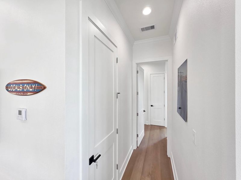 Hallway to master suite