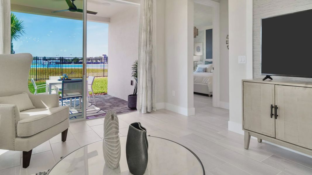 Furnished interior view inside a new home in Lagoon Residences at Epperson, Wesley Chapel (Image 12).