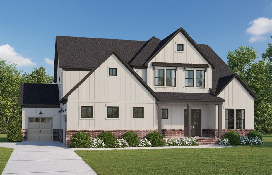 Representative exterior photo of a completed home built from the Barrington by John Wieland in McCoy Farm, Wesley Chapel, NC (Image 10).