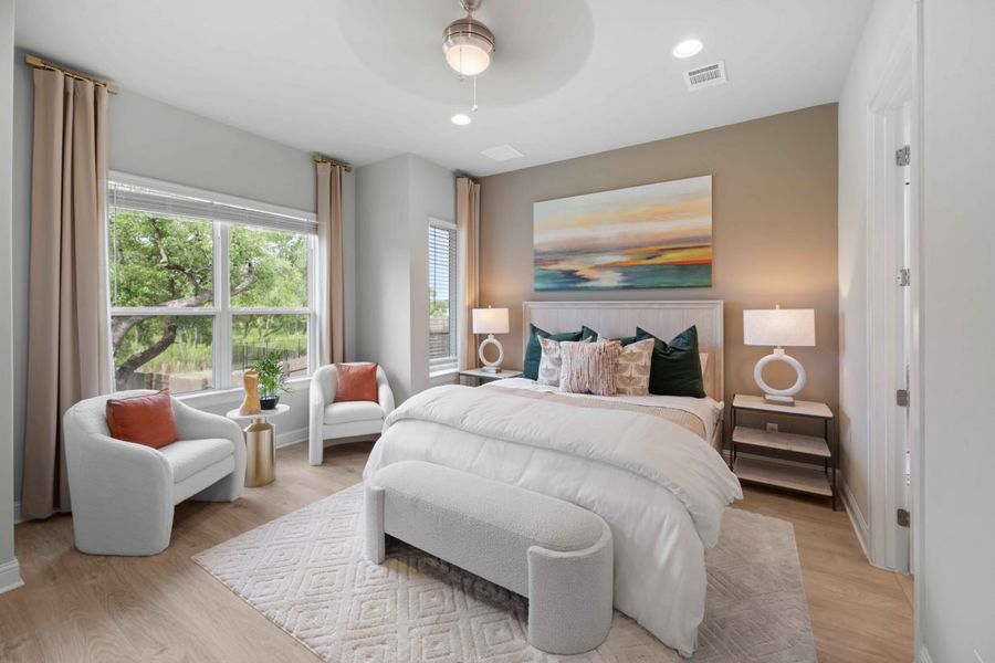 Furnished interior view inside a new home in Cross Creek, Cedar Park (Image 17).