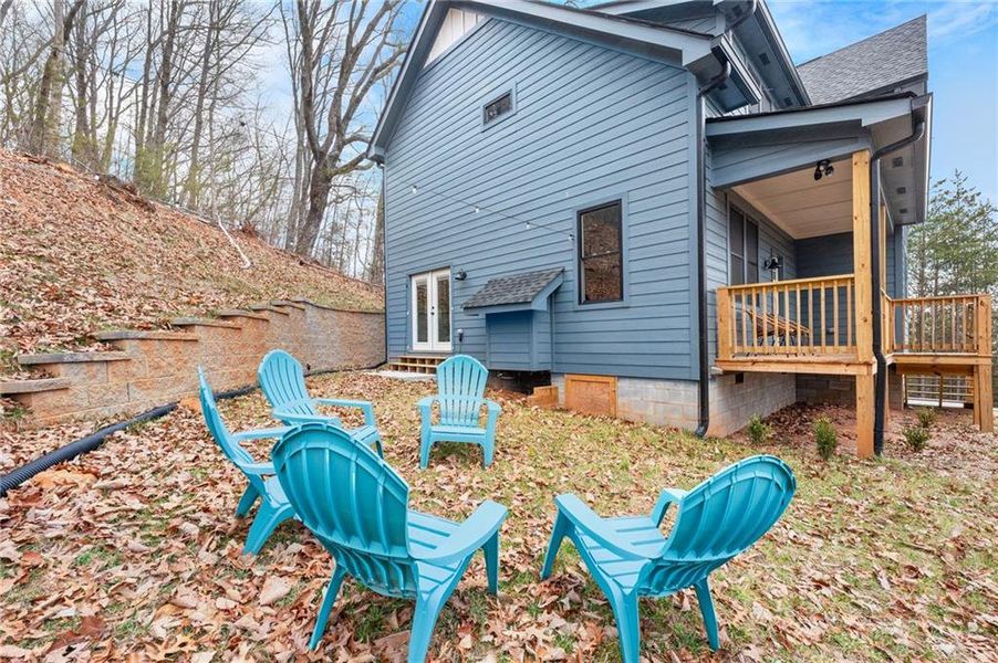Exterior details and patio area of a home in , Dahlonega (Image 24).
