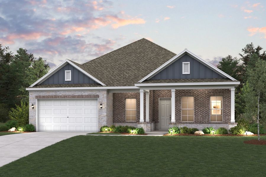 A house with a garage. A house with a garage.