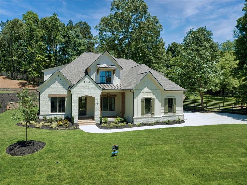 Front exterior of a home in the Woodford community, located in Marietta, GA (Image 1).