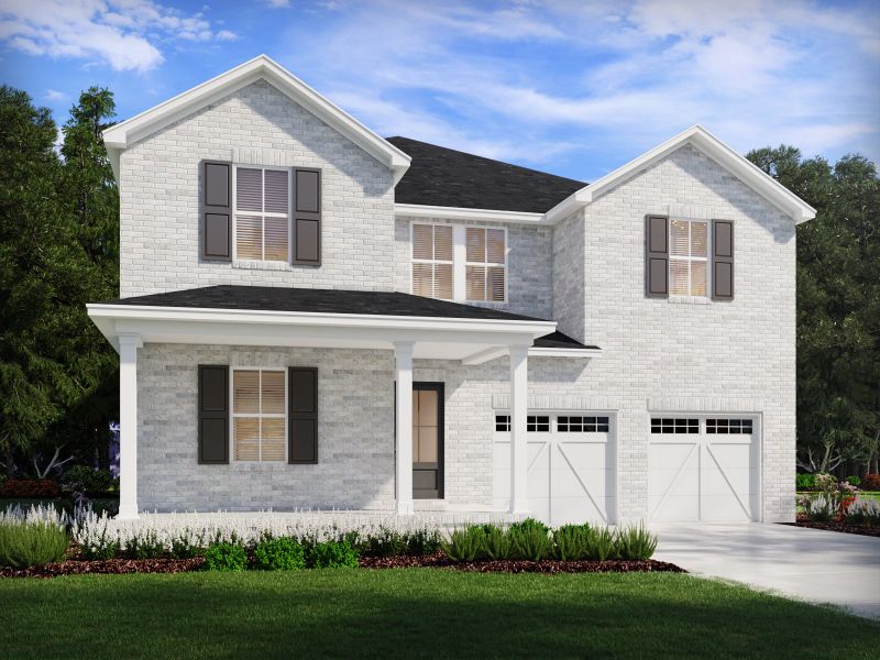 Front exterior of a new home in Station Hill - Reserve Series, Franklin, TN, highlighting curb appeal (Image 1).