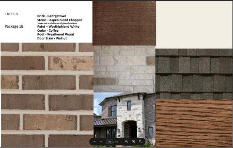 Sample of building materials used in homes in Stratton Place, Greenville (Image 7).