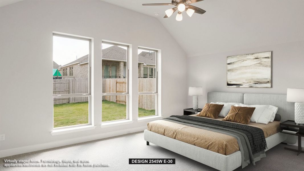 Representative furnished interior of a home built from the 2545W by Perry Homes in Lariat 50', Liberty Hill (Image 4).
